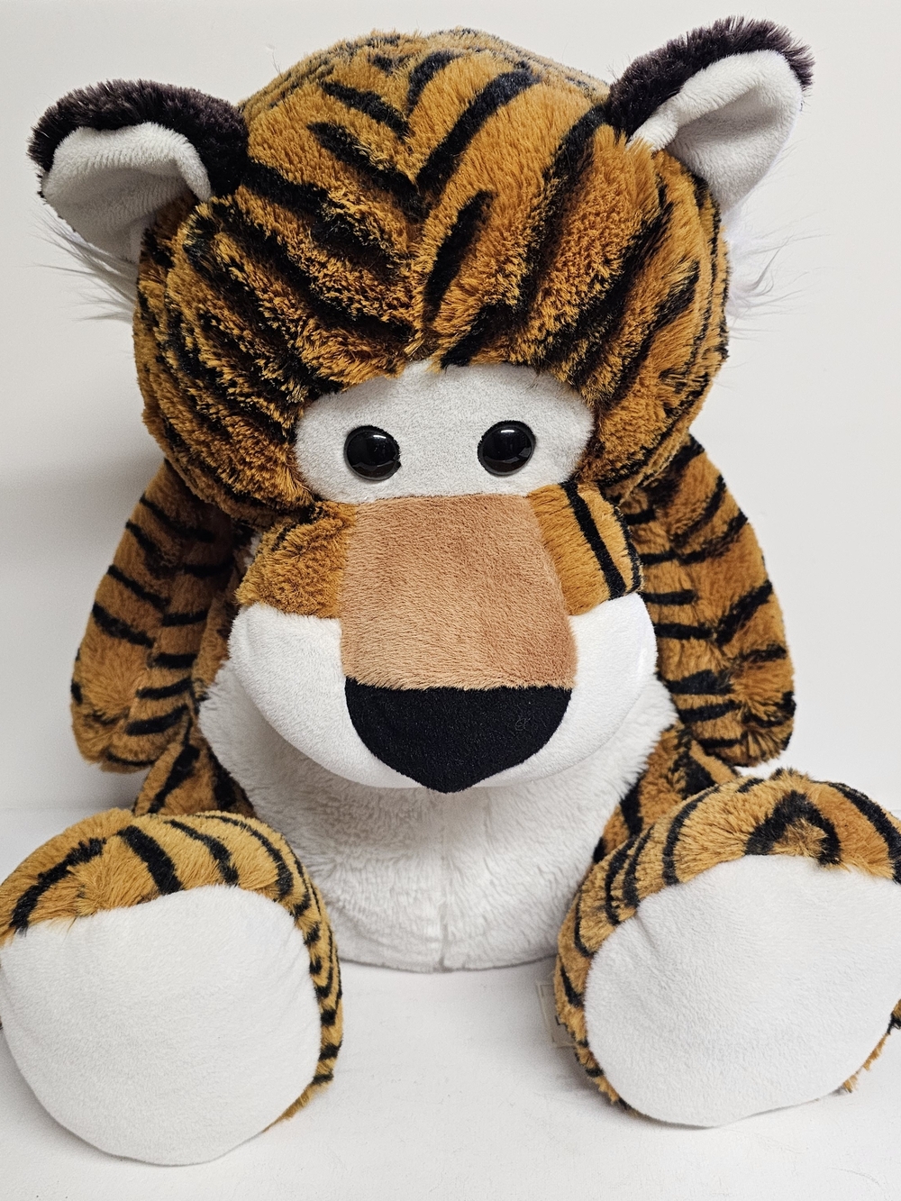 Large 18" Tiger Plush Stuffed Toy Orange Black Stripes Big Cat